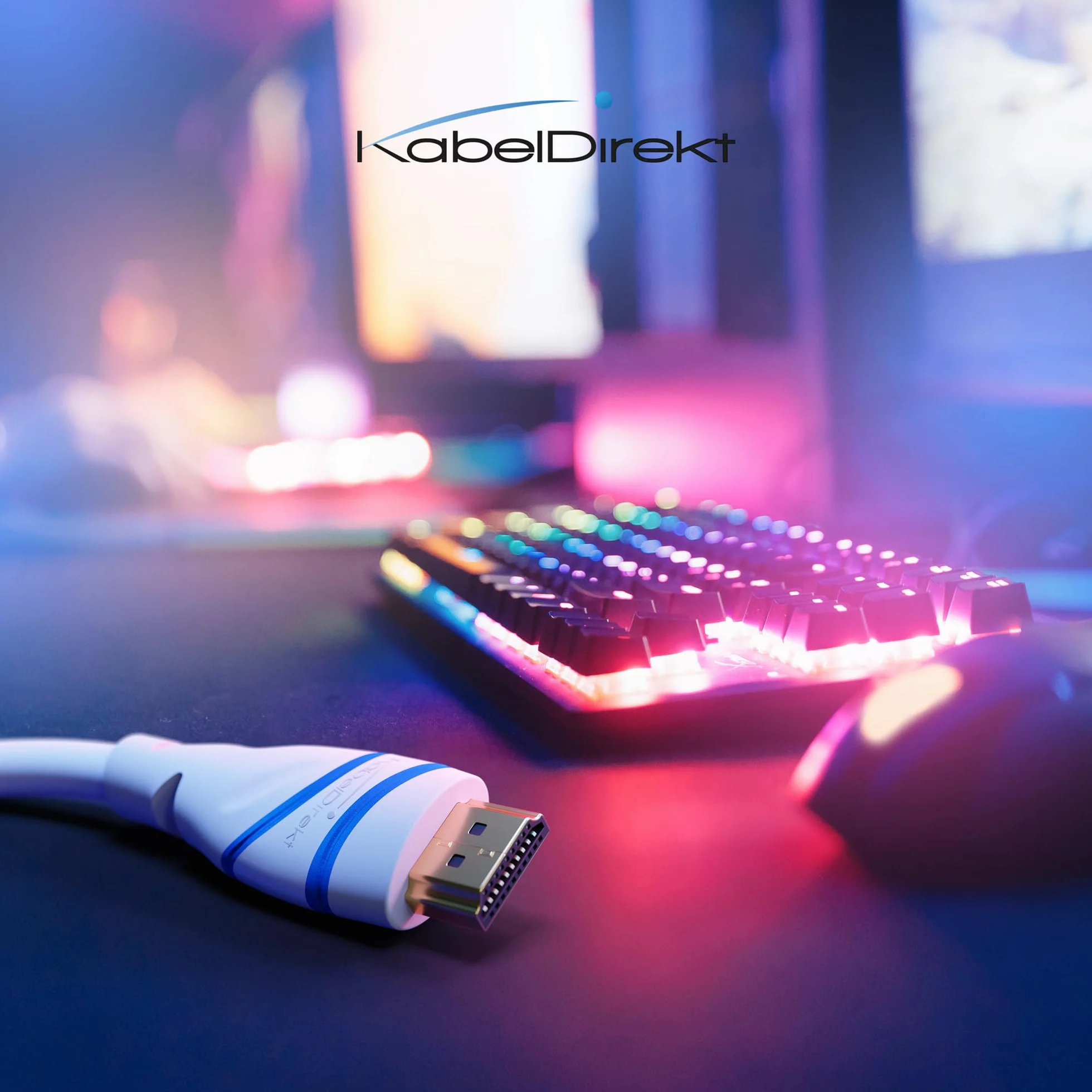 KabelDirekt – Kabel HDMI 10K i 8K, HDMI 2.1 b – 3 m, dostępne w 0,5 do 5 m – Certyfikowane, opracowane w Niemczech (Ultra High Speed Kabel do PC/PS5/Xbox, monitora i TV – biały)