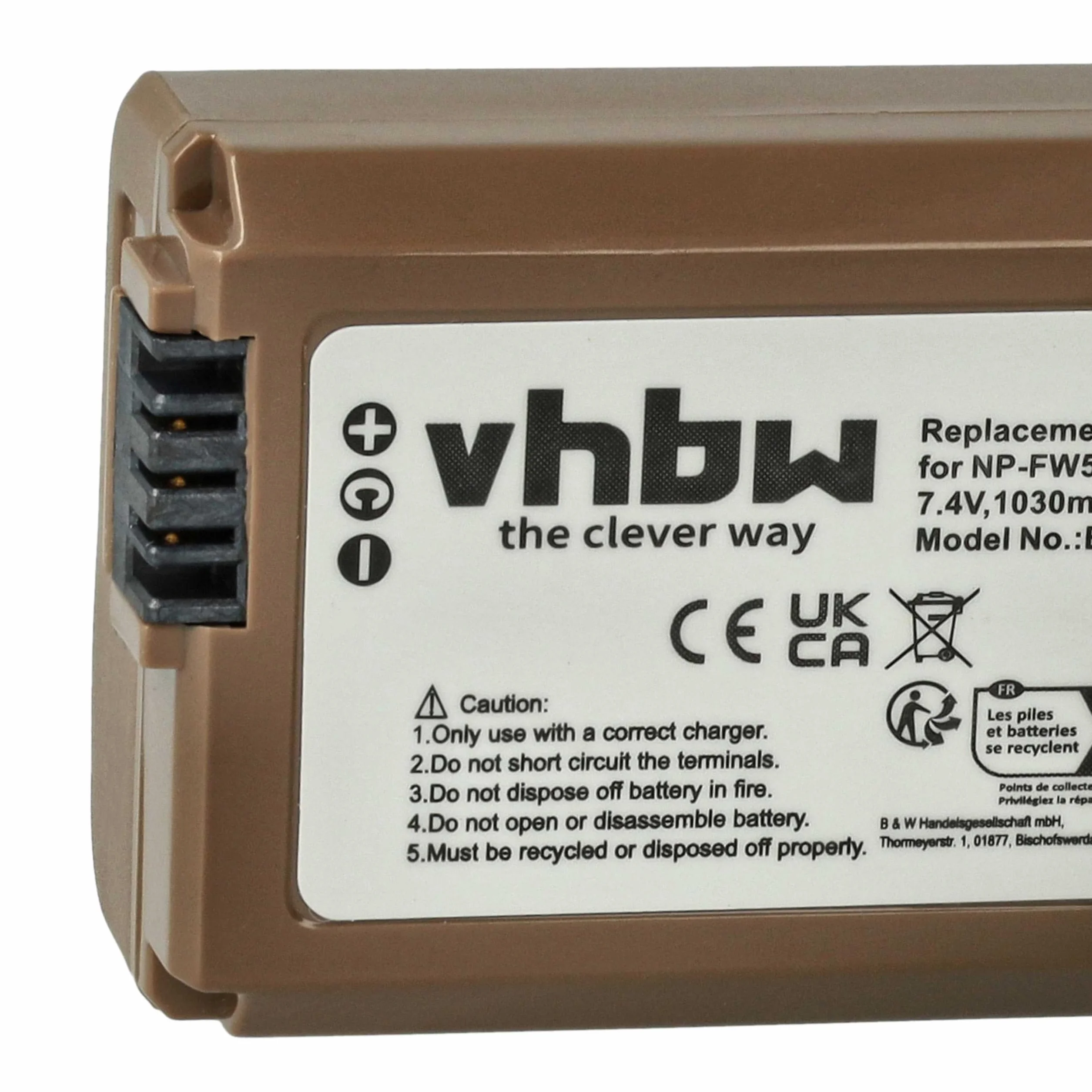 vhbw 3 x bateria kompatybilna z aparatem Sony Alpha NEX-6Y, NEX-7, NEX-6L, NEX-2.7 kg DSLR (1030 mAh, 7,4 V, Li-Ion) + chip informacyjny, gniazdo USB-C