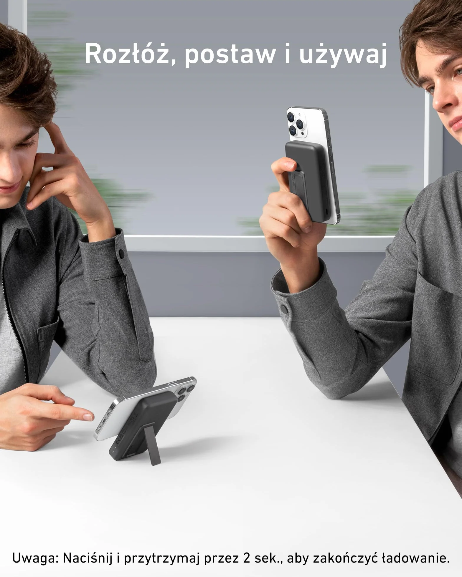 Anker 633 Magnetic Battery, 10 000 mAh, składany, magnetyczny powerbank, kompatybilny tylko z iPhone 16/15 Pro / 15 Pro Max / 14/14 pro