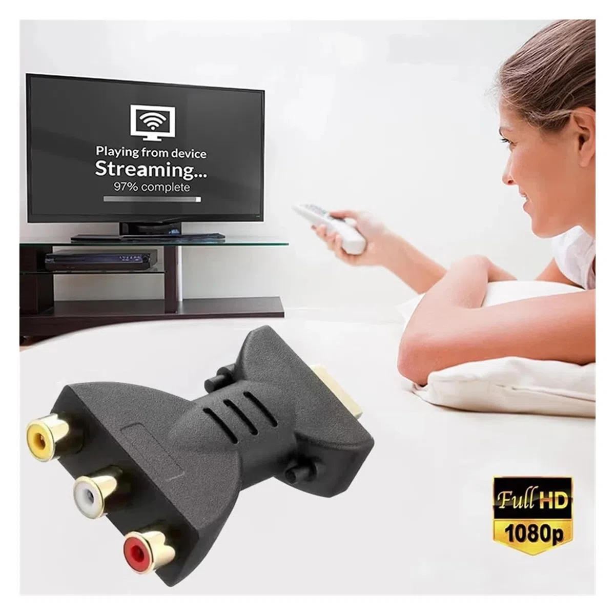 Adapter RCA do HDMI 1080P AV Converter for TV Box DVD Player