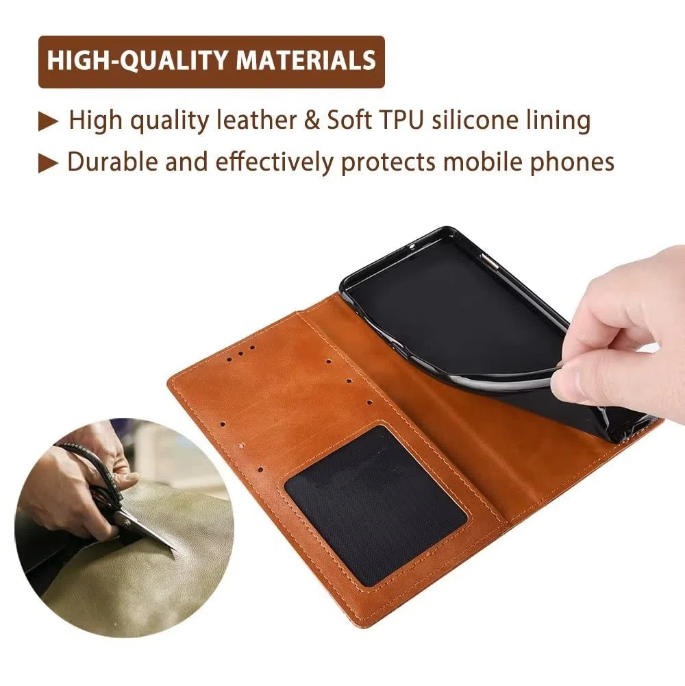 EASSGU Etui na telefon NothingPhone (1) / NothingPhone 1 (16,64 cm) z klapką, etui typu folio ze skóry PU, magnetyczne przełączanie, etui z [3 przegrodami na karty] [1 portfelem], etui stojące – kolor