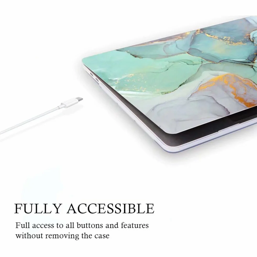 Etui kompatybilne z MacBook Air 34.5 cm z lat 2022, 2024, 2025, M4, A3240, M3, A3113, M2, A2681, z dotykowym identyfikatorem i wyświetlaczem Retina, gumowana, smukła, twarda obudowa ochronna do Air