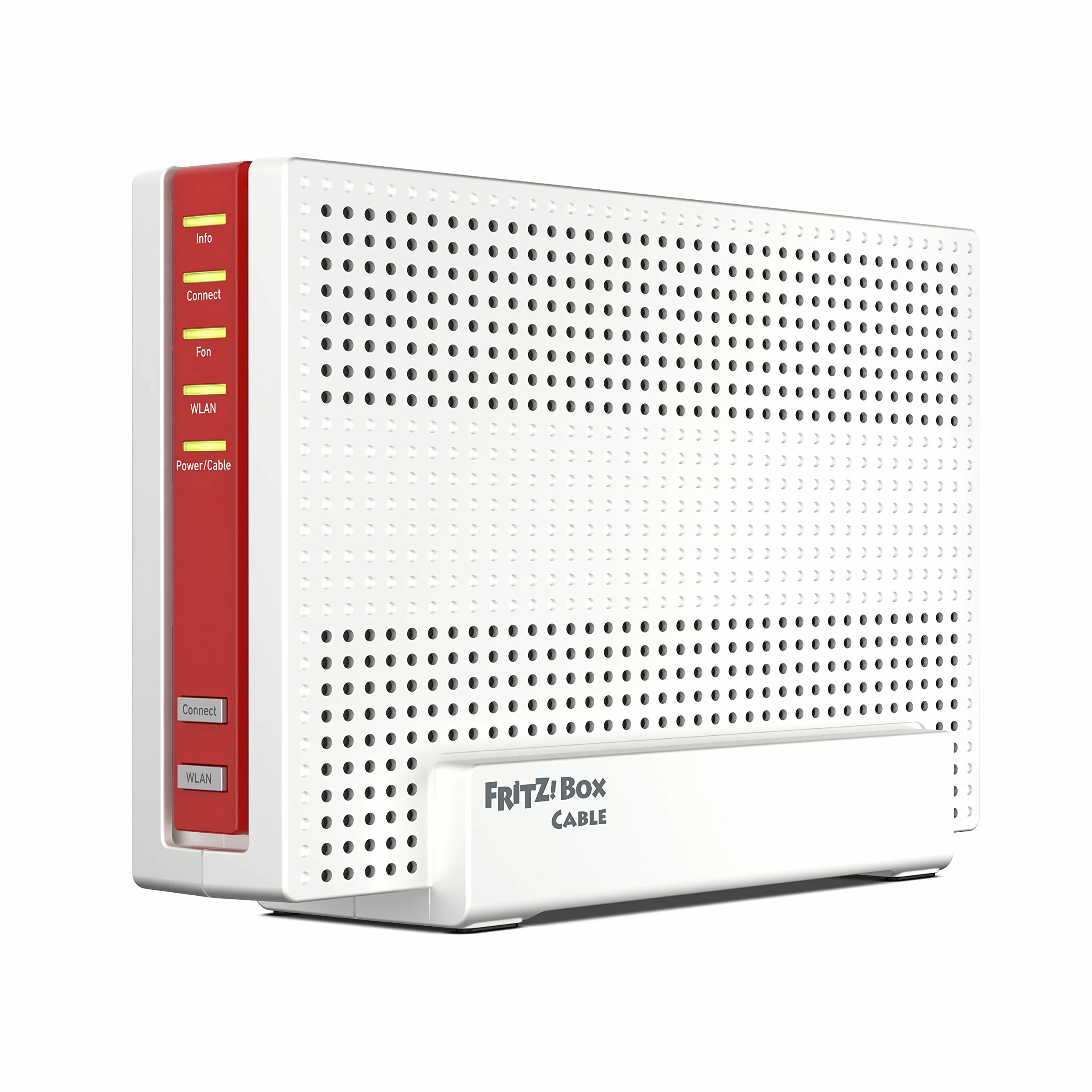 AVM FRITZ! Box 6690 kabel (modem kablowy DOCSIS 3.1, 4x4 Wi-Fi 6 (WLAN AX) o mocy 4800 Mb/s (5 GHz) + 1200 Mb/s (2,4 GHz), 1x port 2,5 Gigabit LAN, USB 3.0, DECT), biały/czerwony