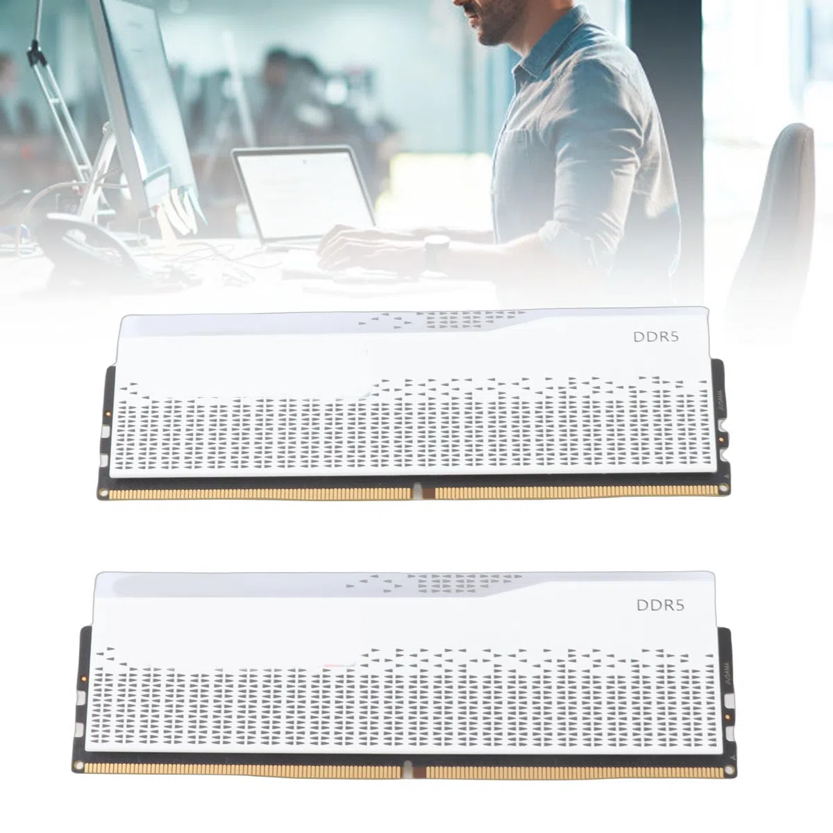 Pamięć RAM DDR5, Zestaw 32 GB, 2 X 16 GB Pamięci do Gier 6400 MHz CL38 RGB, z metalową obudową z Chipem ECC PMIC, do Komputera Stacjonarnego XMP 3.0 Expo