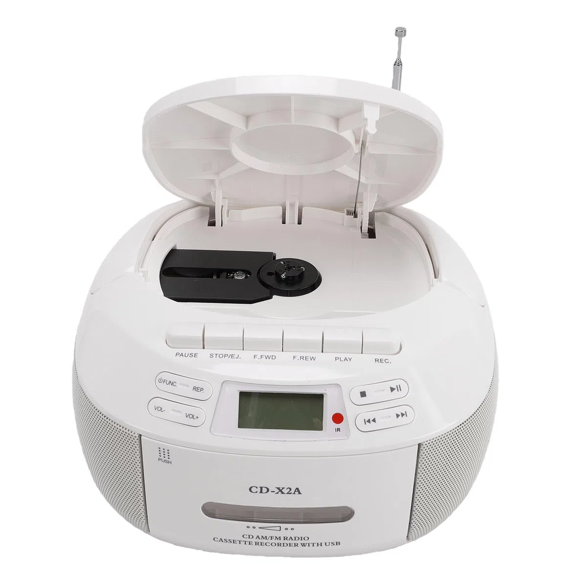 Sxhlseller Przenośny Odtwarzacz Kasetowy CD z Bluetooth, AM FM, USB i AUX (wtyczka UE)