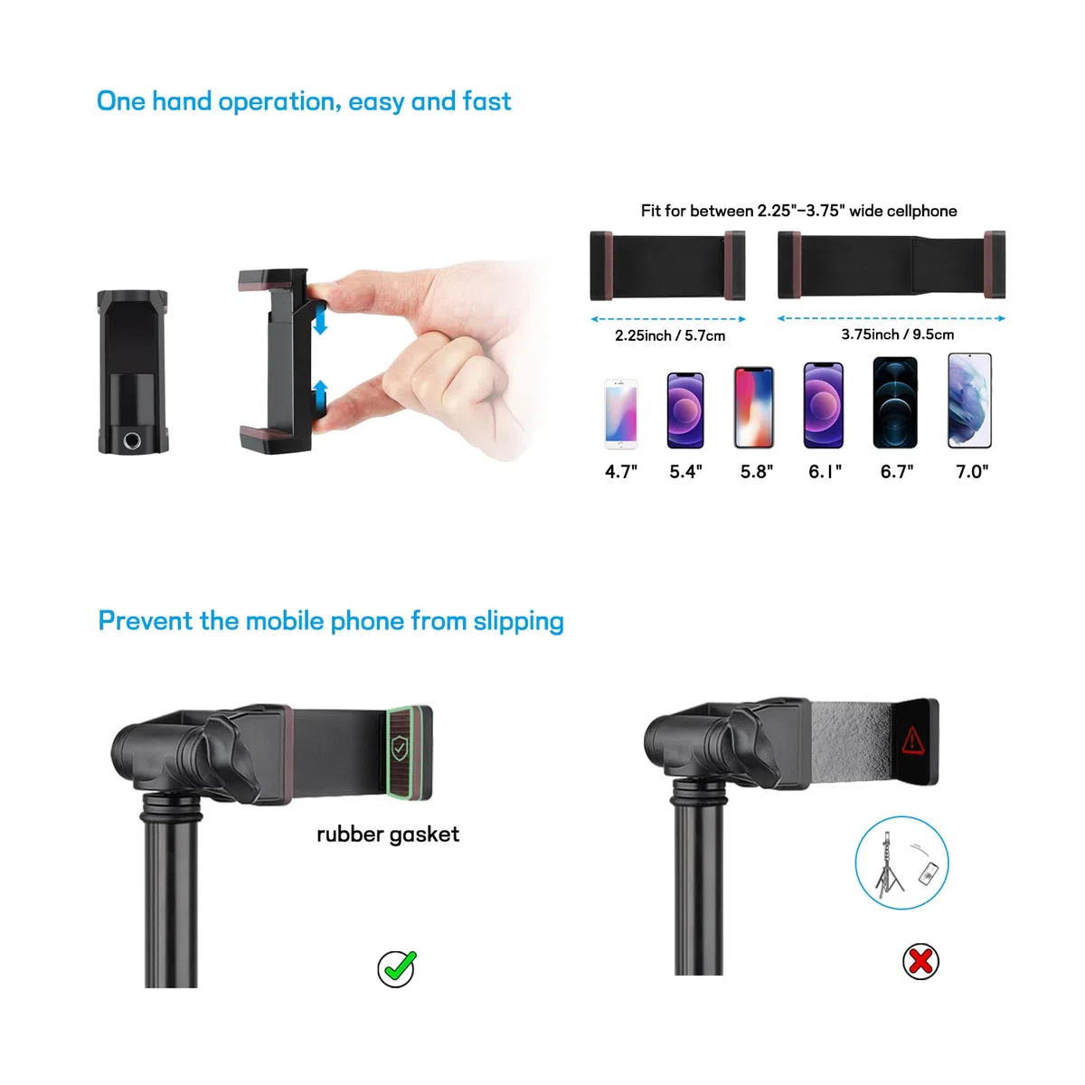 Victiv aluminiowy statyw do smartfona 172 cm, wysuwany statyw do selfie z bezprzewodowym pilotem zdalnego sterowania i uchwytem na telefon komórkowy, kompatybilny z iPhone 14 13 12 11 Pro XS Max XR,