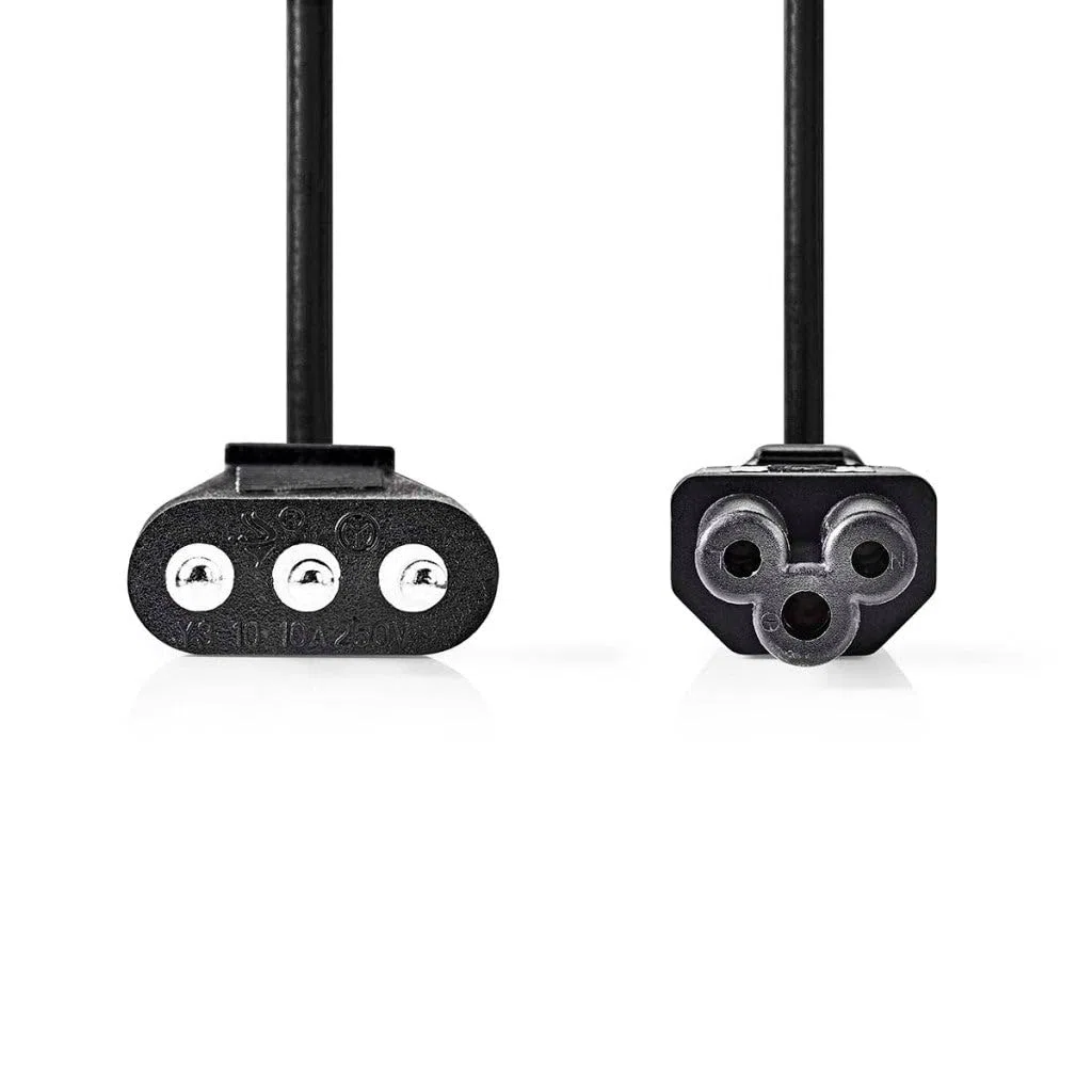 NEDIS Kabel zasilający | Złącze typu L (IT) - IEC-320-C5 | 2,0 m | Czarny