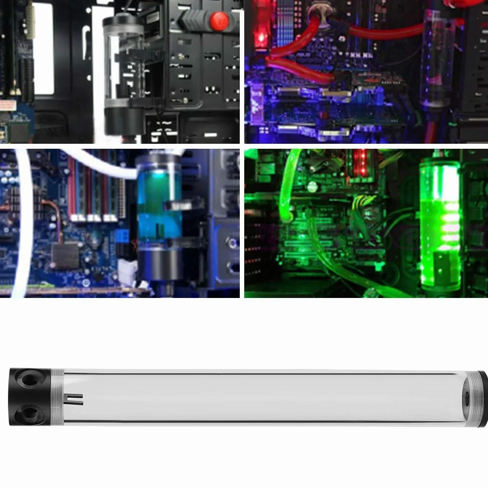 Chłodzenie wodne, średnica 190 mm / 240 mm / 300 mm / 400 mm * 50 mm Cylindryczny układ chłodzenia wodnego procesora Zestaw radiatora do komputera PC (190 mm) (Color : 400mm)
