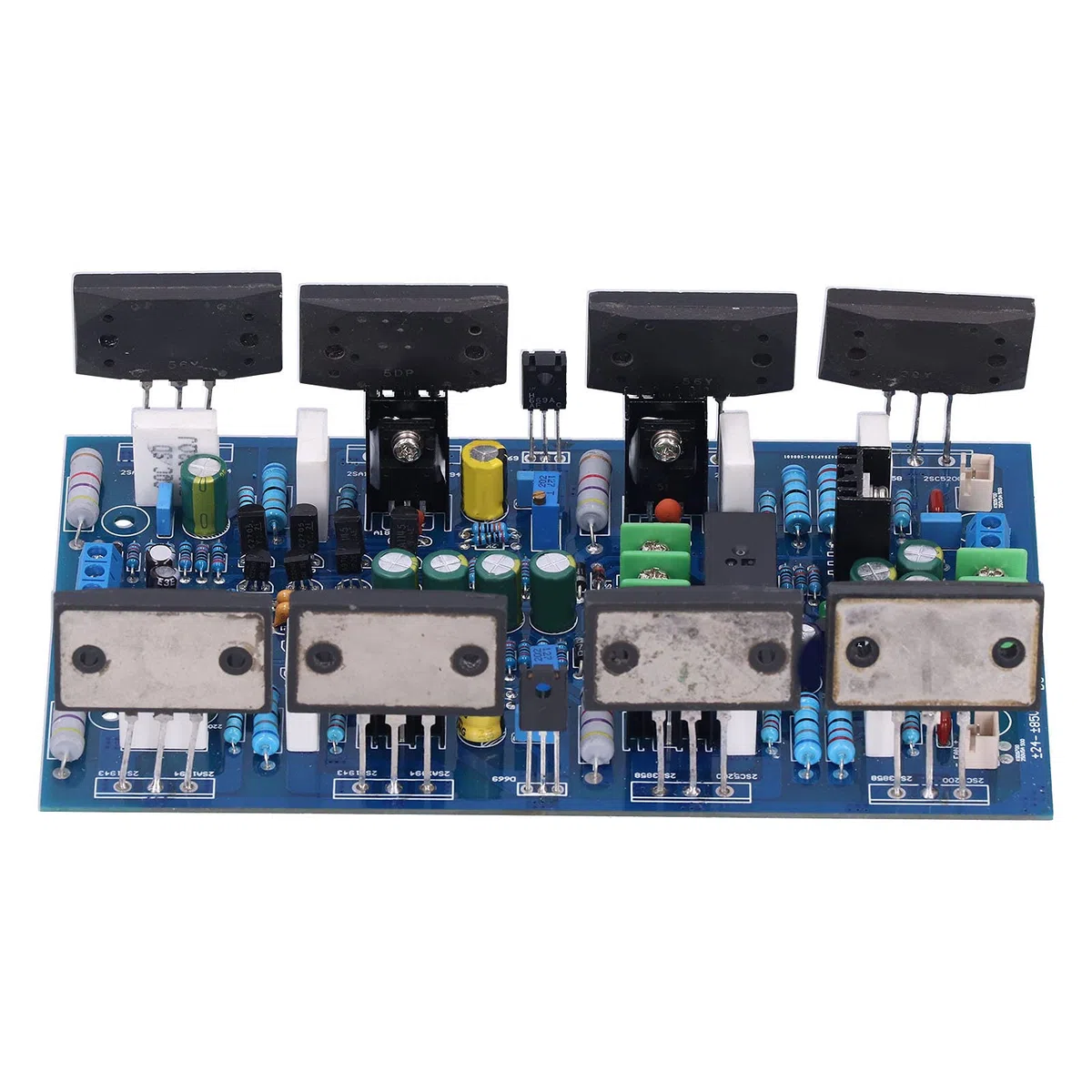 Płytka Wzmacniacza Mocy PCB 2-kanałowa Płyta Wzmacniacza 300 W Plus 300 W z Rezystorami o Wysokiej Dokładności Importowane Kondensatory Elektrolityczne do Naprawy Sprzętu Audio Projekty