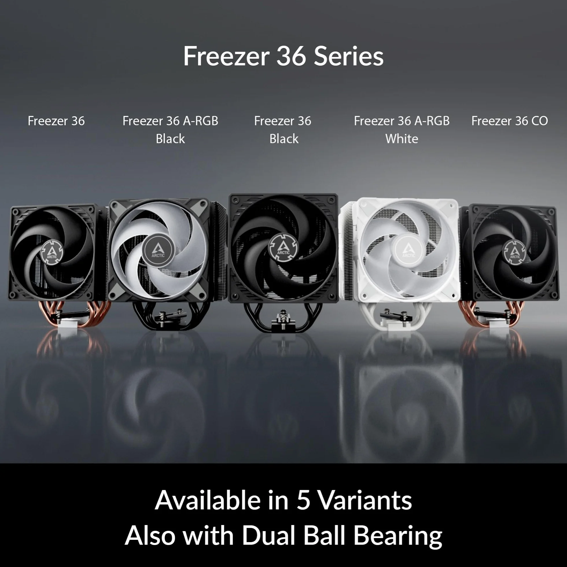 ARCTIC Freezer 36 A-RGB Czarny jednowieżowy cooler CPU 120 mm push-pull