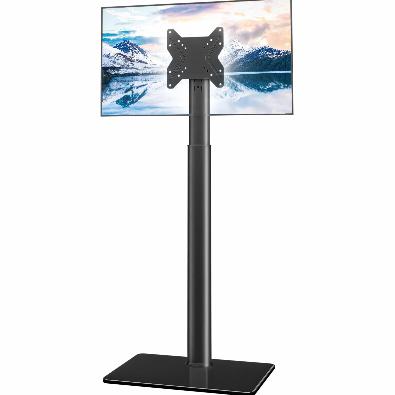 Uniwersalny stojak pod telewizor z wychylnym o 100 stopni, stojak na telewizor, z regulacją wysokości i nachyleniem, do telewizorów LCD LED OLED, HT1001BP