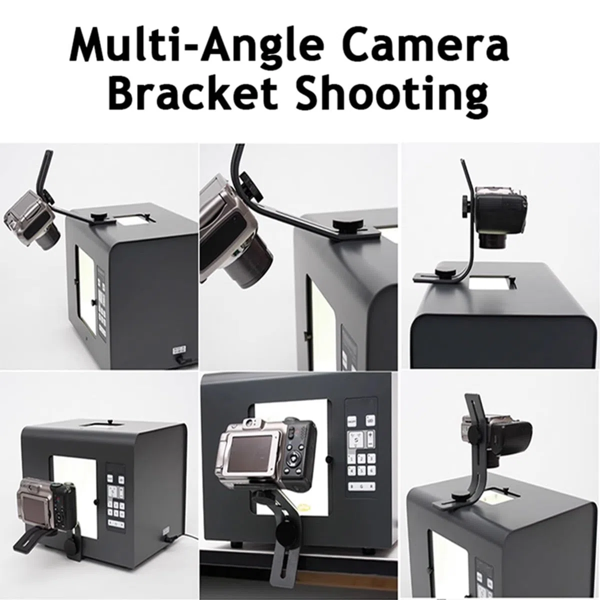 Profesjonalny zestaw do fotografii biżuterii z 6 trybami światła i odłączanym uchwytem do mocowania aparatu, miniaturowy softbox do studia fotograficznego, wsparcie dla fotografowania(S)
