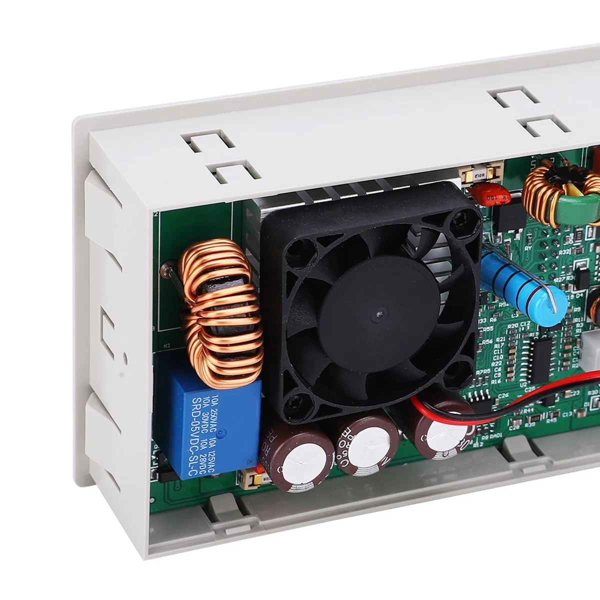 Aramox Zasilacz, Adapter Regulatora Napięcia ABS, Wejście od 6 do 70 V, Wyjście od 0 do 60 V, 6 A, 2,4-calowy Wyświetlacz LCD OVP OCP Przechowywania Danych dla Techników Zajmujących się Naprawami