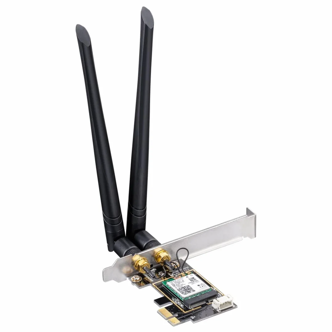 Cudy WE3000 AX 3000 Mbps bezprzewodowa karta WiFi 6 PCIe Bluetooth 5.0 802.11ax czarny