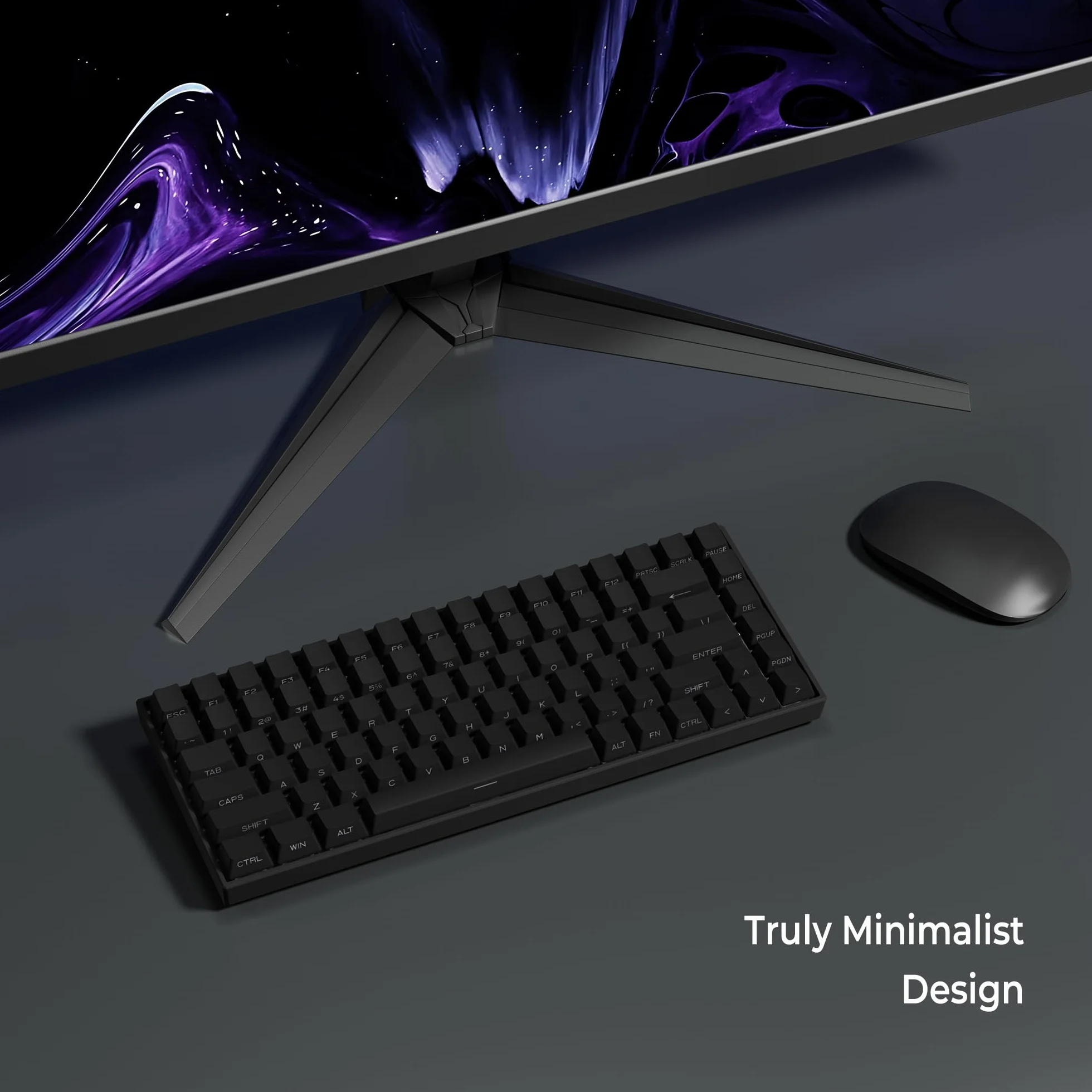 XVX Nasadki klawiszy PBT - nasadki klawiszy z nadrukiem bocznym 60 65 75 100 procent, Double Shot Shine Through Custom Key Caps, zestaw czarnych 136 klawiszy, profil OEM, minimalistyczny styl fantom