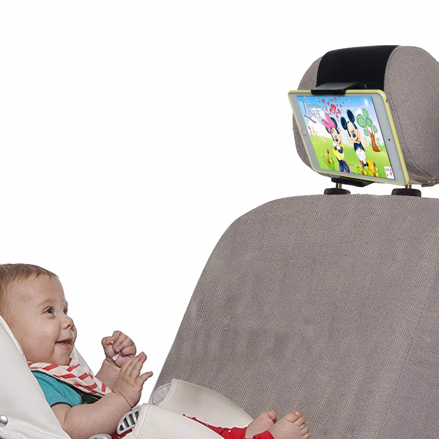 Uchwyt samochodowy na zagłówek do tabletów i telefonów z ekranami 5-10,5 cala - kompatybilny z Air Mini, Galaxy, Switch