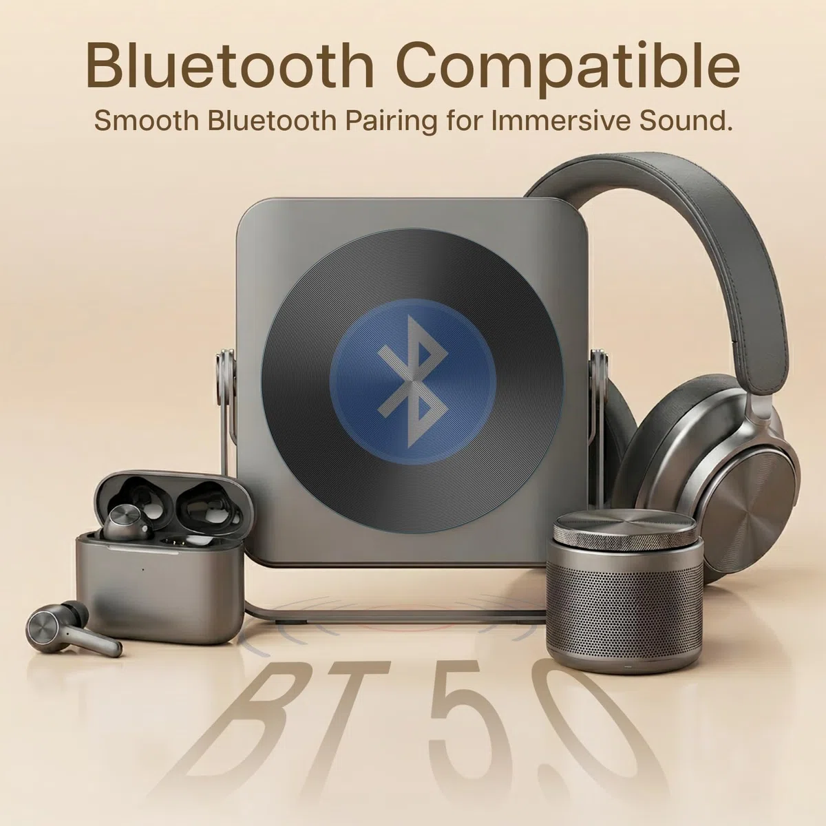 Projektor 4K z WiFi i Bluetooth, 100” Ekran Projekcyjny i Stojak od MMOBIEL – Native 1080P, 320 ANSI, Obsługa 4K, Automatyczna Korekcja Keystone, 200 Cali – Do HDMI, USB, iOS & Android