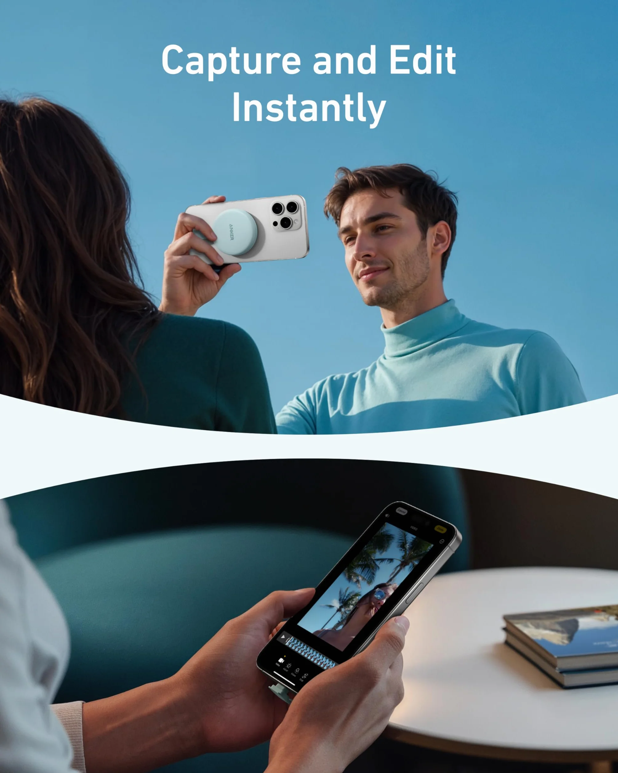 Anker MagGo adapter USB-C magnetyczny czytnik kart pamięci SD do serii 15 i więcej, z kablem, 2 karty SD i TF, transfer danych 312 MB/s USB-C