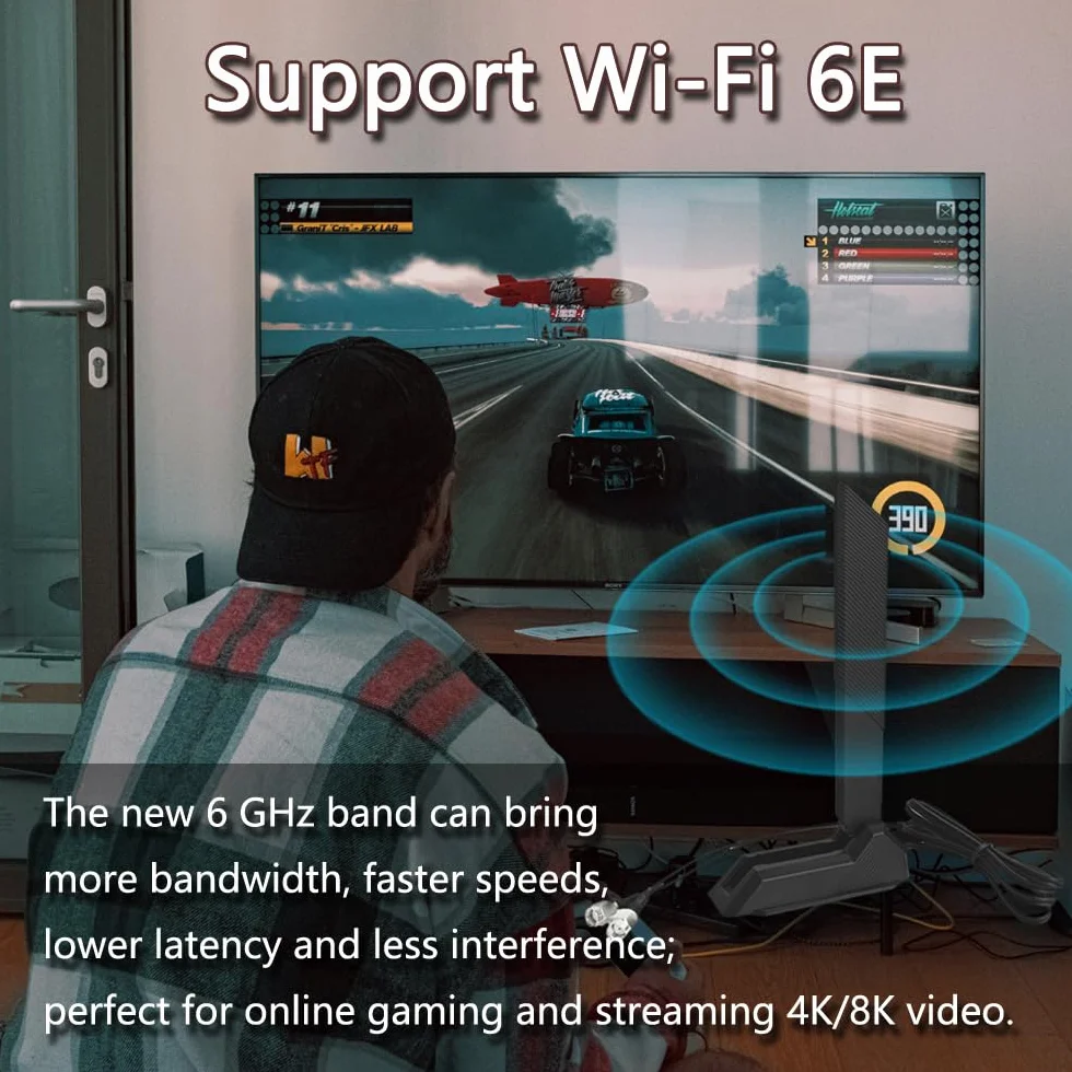 Gintai Kabel antenowy 6E do ASUS 2T2R ROG Strix X570-E Gaming WiFi II, X670E-E Gaming WiFi 14008-02650500 14008-02650600 (czarny) NUC13RNGi9 NUC13SBBi9