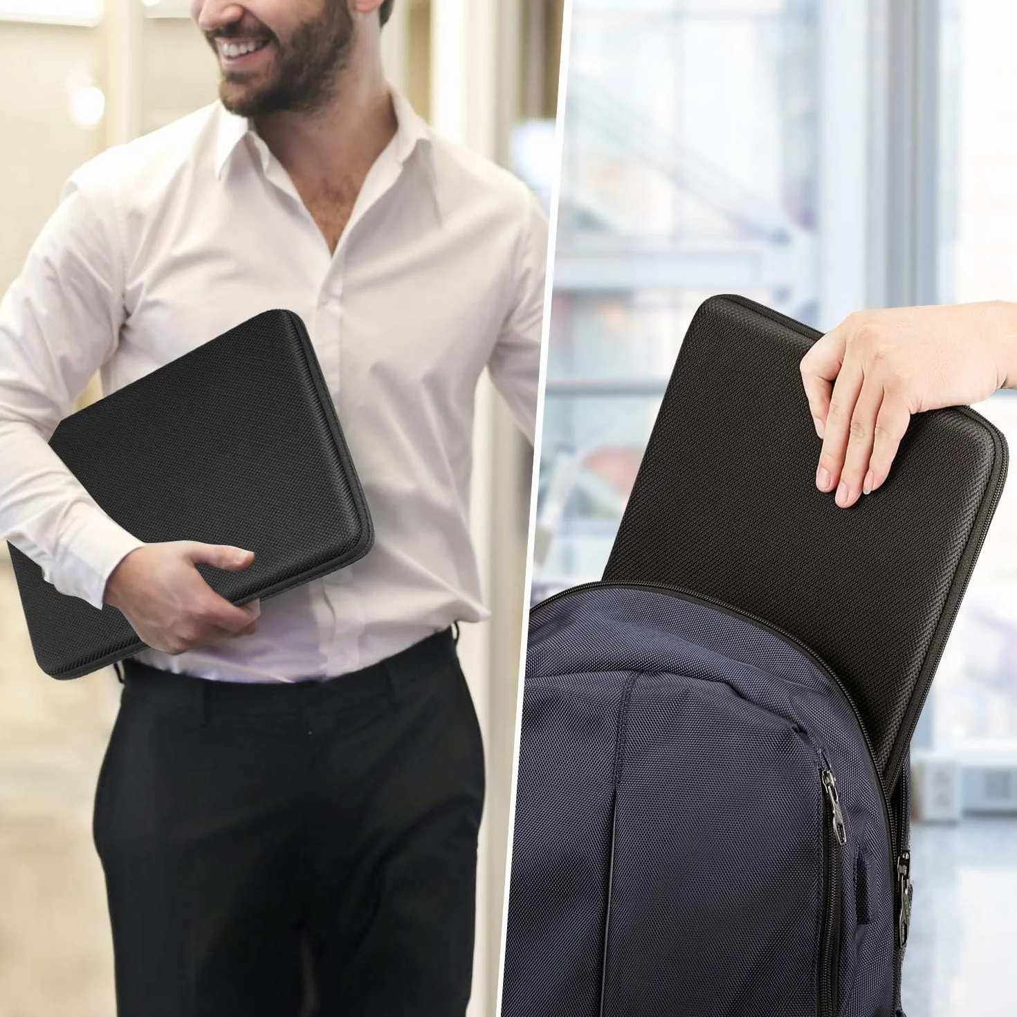 FINPAC Torba na laptopa z twardą skorupą 13" MacBook Neo A18 Pro, 13" MacBook Air 2026-2022 M5 M4 M3 M2, 14" MacBook Pro M5 M4 M3 M2 M1 2026-2021 odporna na wstrząsy