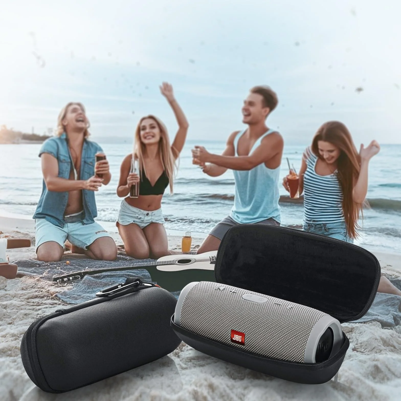 Gdraco Twarde etui ochronne na telefon komórkowy JBL Charge 4 / JBL Charge 5 przenośny głośnik WiFi i Bluetooth, torba