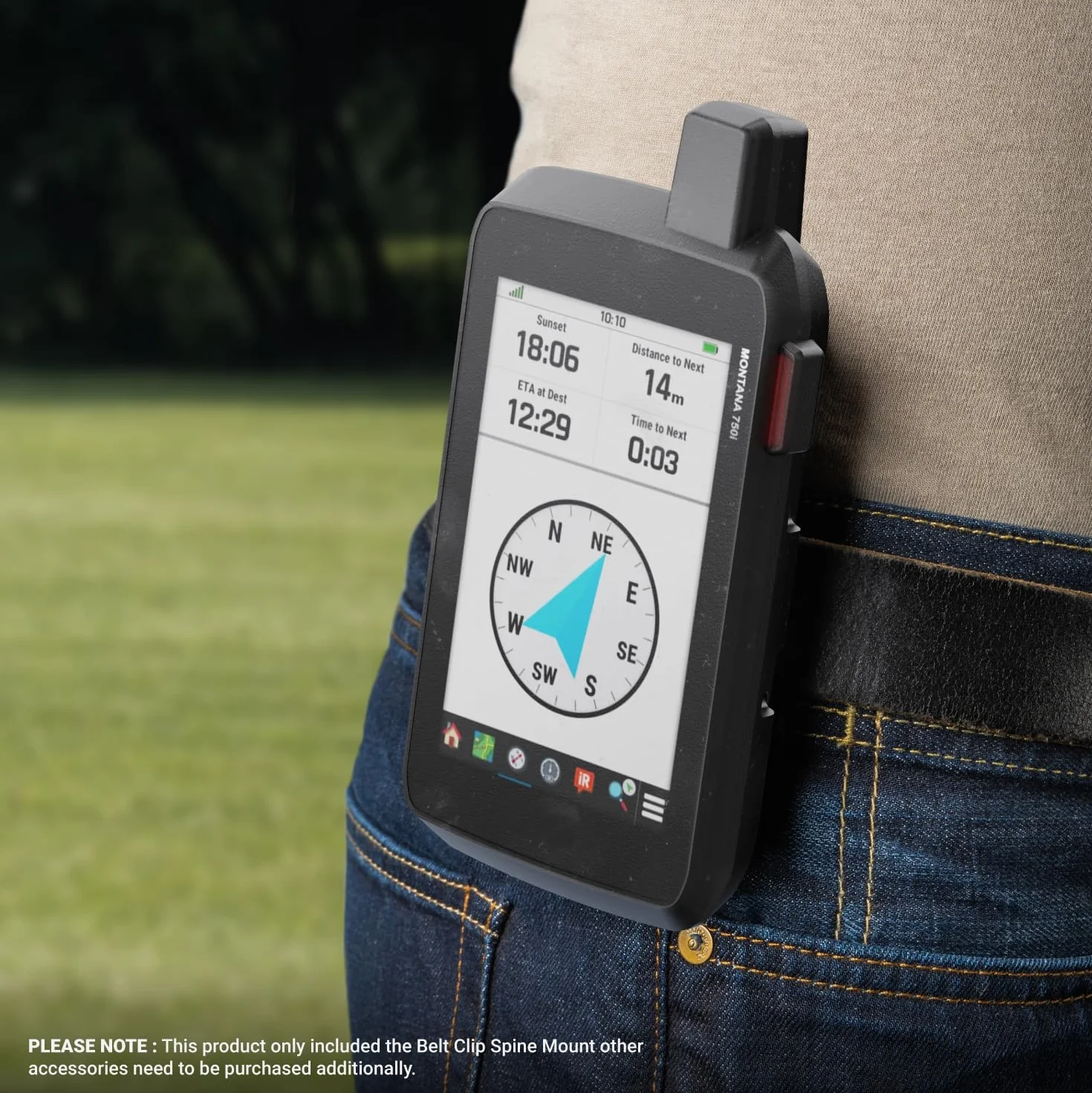TUSITA Uchwyt na Klips do Paska z Karabińczyk Kompatybilne z Garmin Montana 700 700i 710 710i 750i 760i - Akcesoria Systemu GPS
