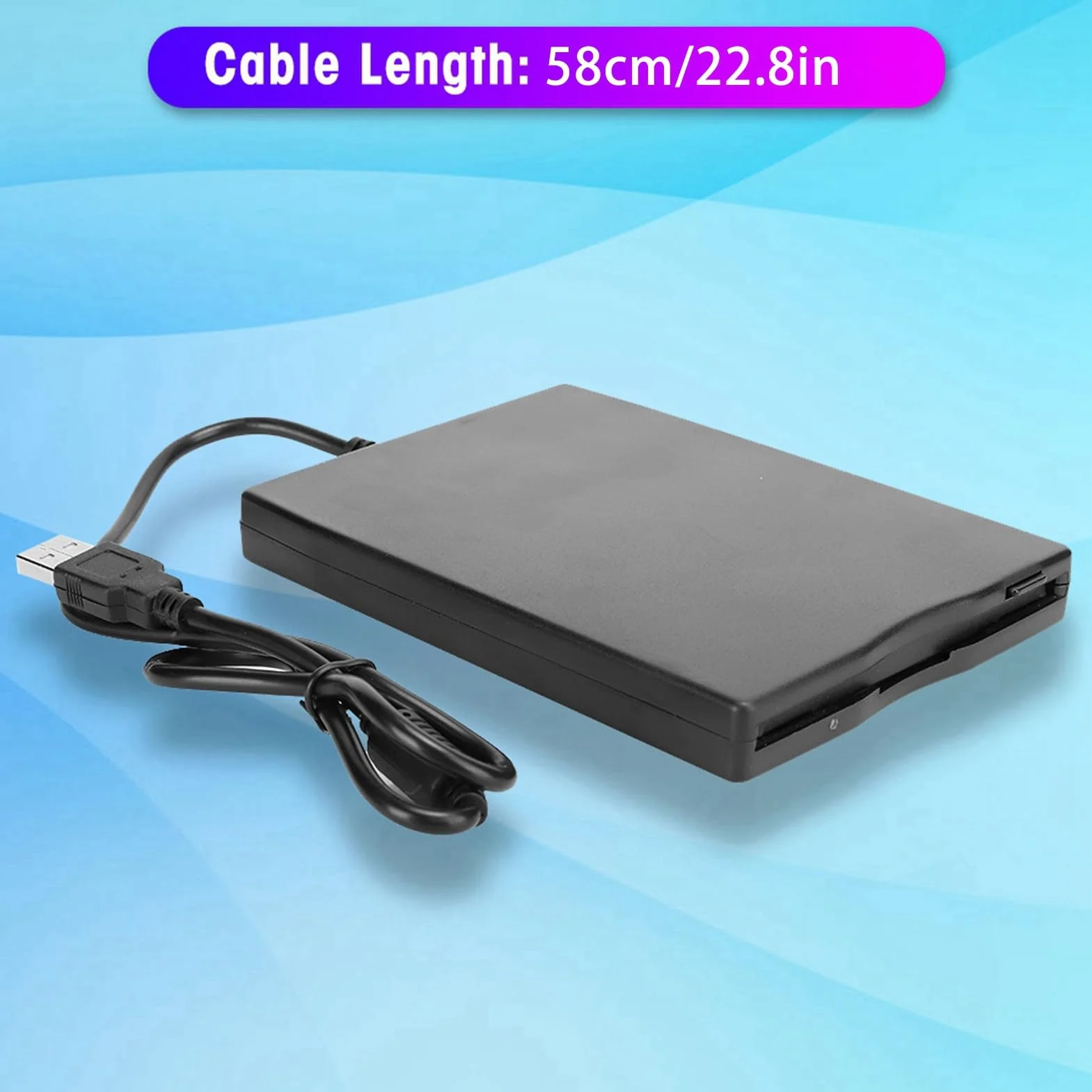 Ciciglow Przenośny Czytnik Dyskietek USB 3,5 Cala Ultracienki Bez Zasilania