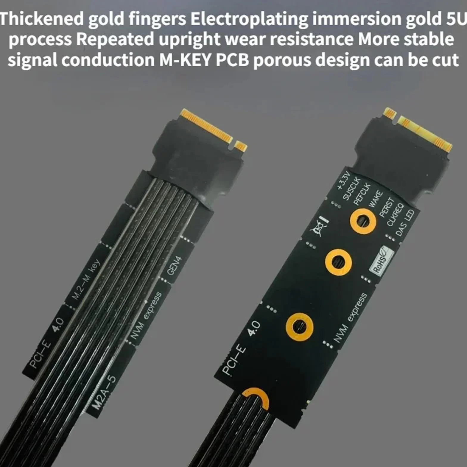 64 Gbps M.2 NVMe na PCIE x16 4.0 karta graficzna GPU kabel adaptera M.2M Key-M SSD na PCI-E 4.0 X4 ES CPU Riser Jumper Extender