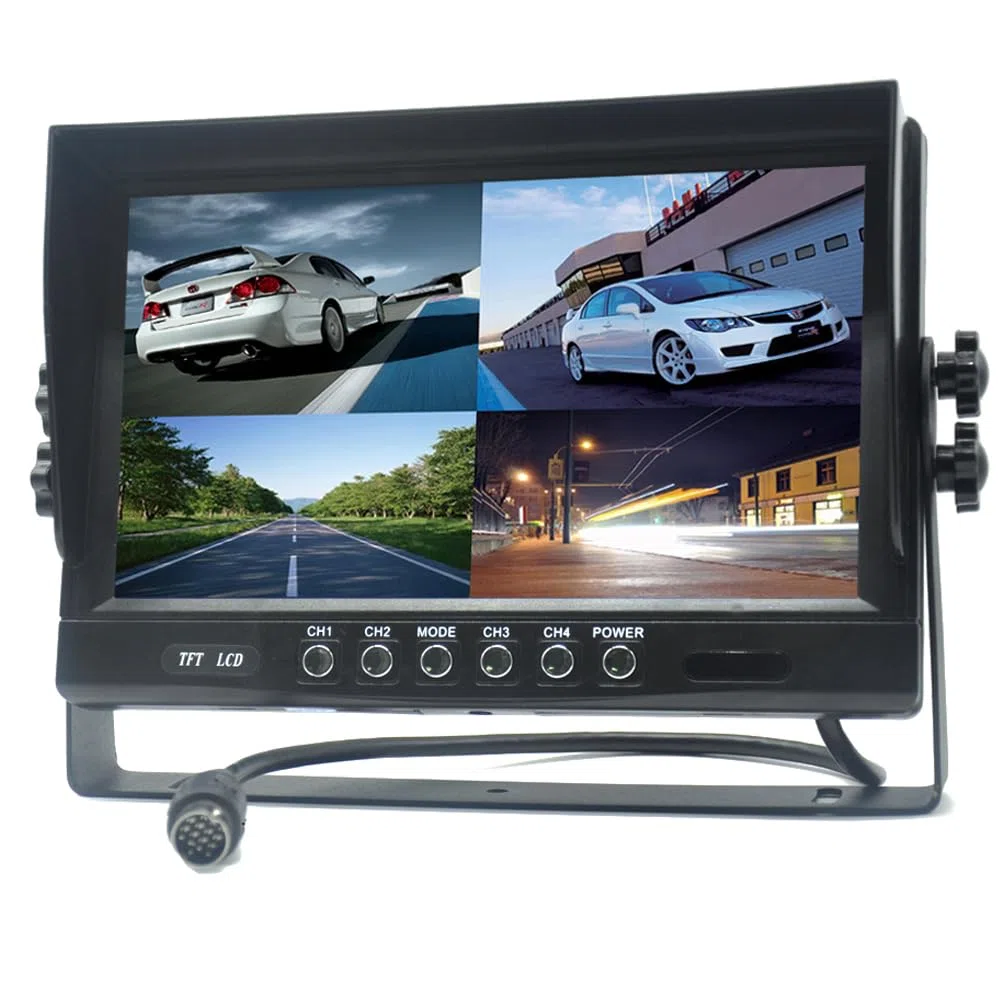 800480HD 9" TFT LCD 800480HD 4-pinowy wyświetlacz LCD, 4 kanały, wejście wideo, odporny na uderzenia, 12 V-24 V, 800480HD