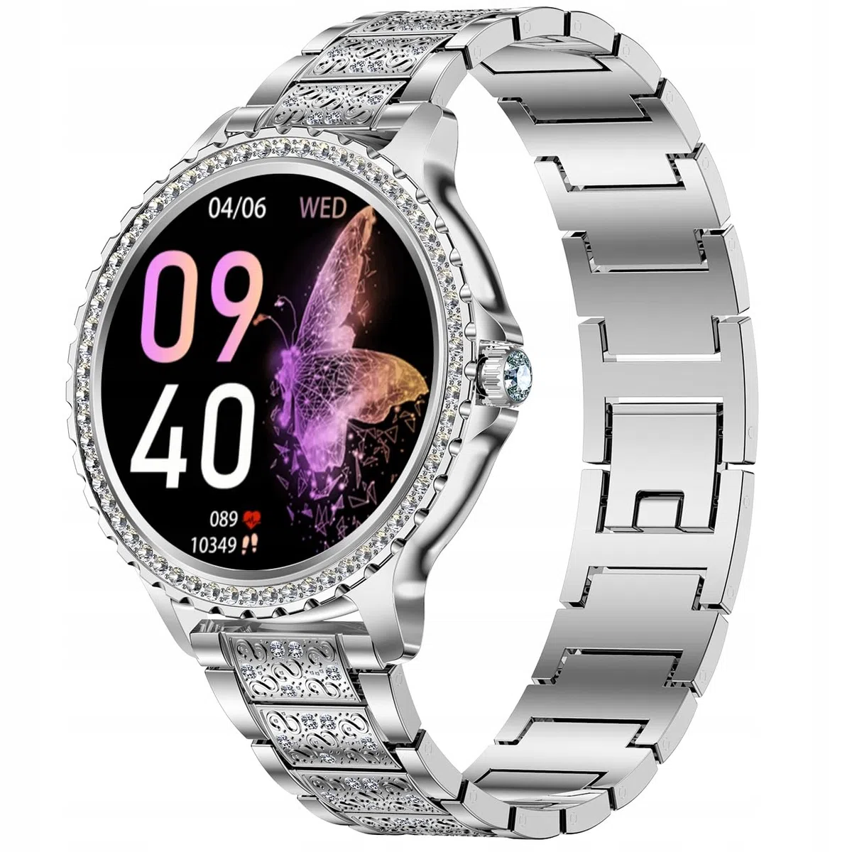 SMARTWATCH DAMSKI ZEGAREK CIŚNIENIOMIERZ PULS POLSKIE MENU POŁĄCZENIA TEL
