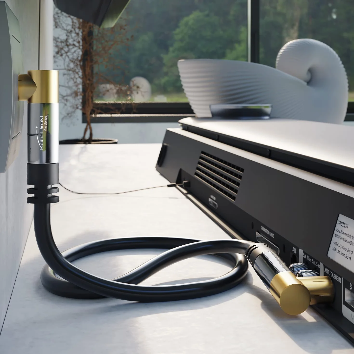 KabelDirekt – Kabel Antenowy 4K, koncentryczny – 90° kątowy – 12,5 m – Kabel TV cyfrowy i analogowy – Dostępny w 0,5-20 m (Kątowy wtyk/kątowe gniazdo, do DVB-C/DVB-T/DVB-S, czarny)