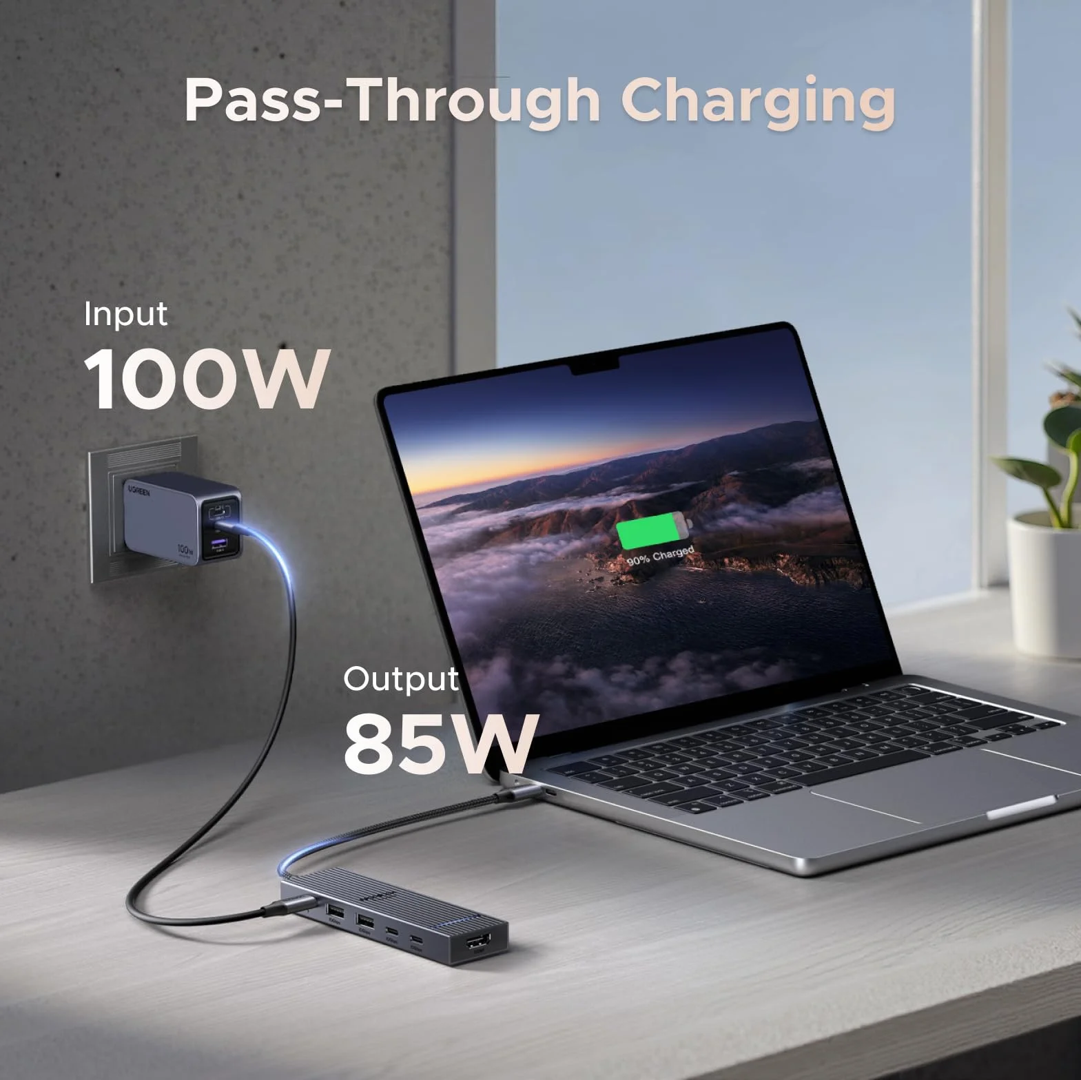 UGREEN Revodok 10Gbps USB C Hub HDMI 4K@60Hz USB C Adapter 2*USB A 3.2 i 2*USB C 3.2 PD 100W