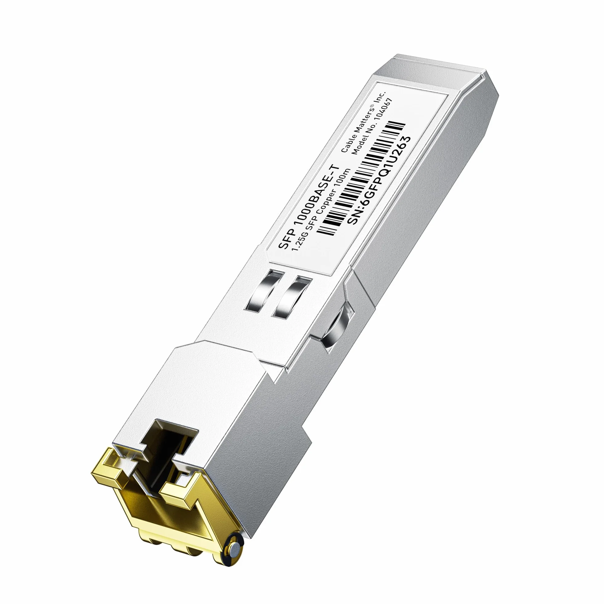 Cable Matters 1000BASE-T Gigabit SFP RJ45 Miedziany Moduł Nadawczo-Odbiorczy Ethernet dla Cisco Ubiquiti TP-Link