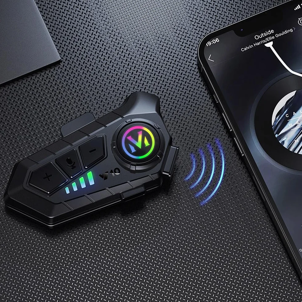 motocyklowy interkom kask zestaw słuchawkowy Bluetooth asystent głosowy obsługa podwójnej redukcji szumów połączenia w wysokiej rozdzielczości słuchanie muzyki i nawigacja