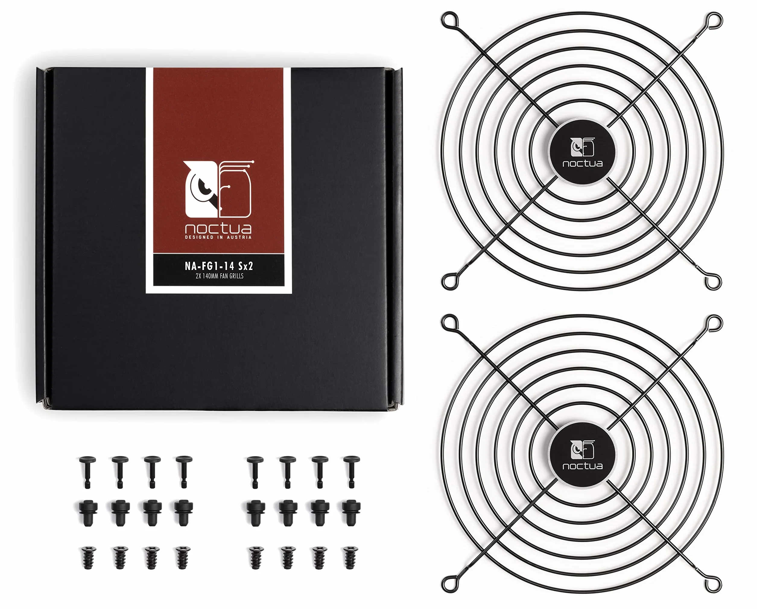 Noctua NA-FG1-14-Sx2, Osłony Wentylatorów 140 mm (Zestaw 2 Sztuk, Czarne)