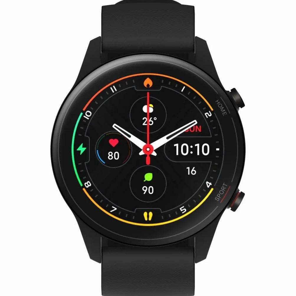 Xiaomi Mi Watch Smartwatch (wyświetlacz AMOLED-HD 1,39", pomiar i monitorowanie zawartości tlenu we krwi, tętno, poziom stresu, cykl snu; GPS; 17 trybów sportowych; 5 ATM; 16 dni pracy baterii)