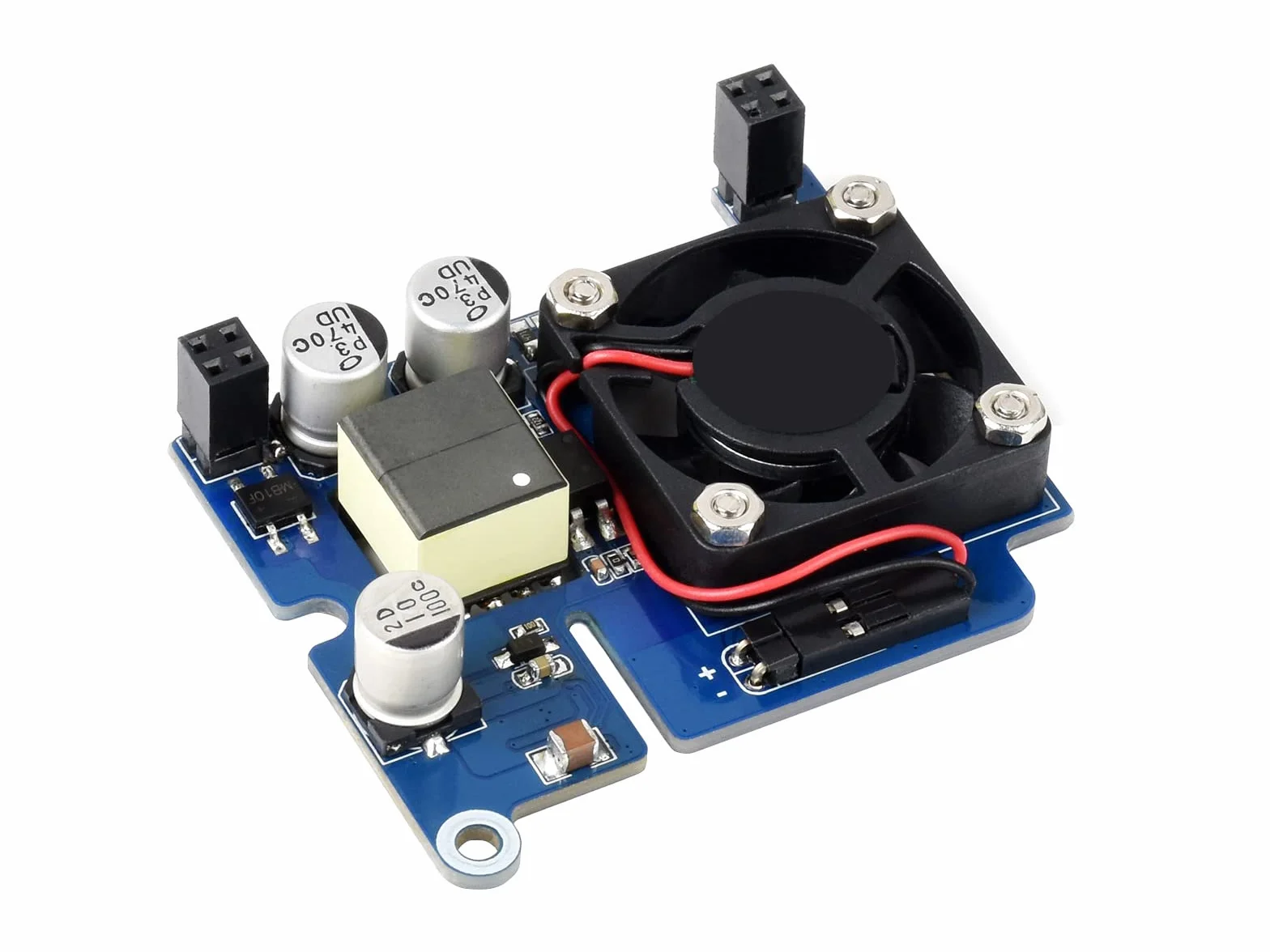 Waveshare PoE HAT (Power Over Ethernet) do Raspberry Pi 4B / 3B +, zgodność z IEEE 802.3af, wyjście DC 5 V 2,5 A, wentylator poE HAT, kompatybilny z oficjalną obudową Raspberry Pi 4B 3B+