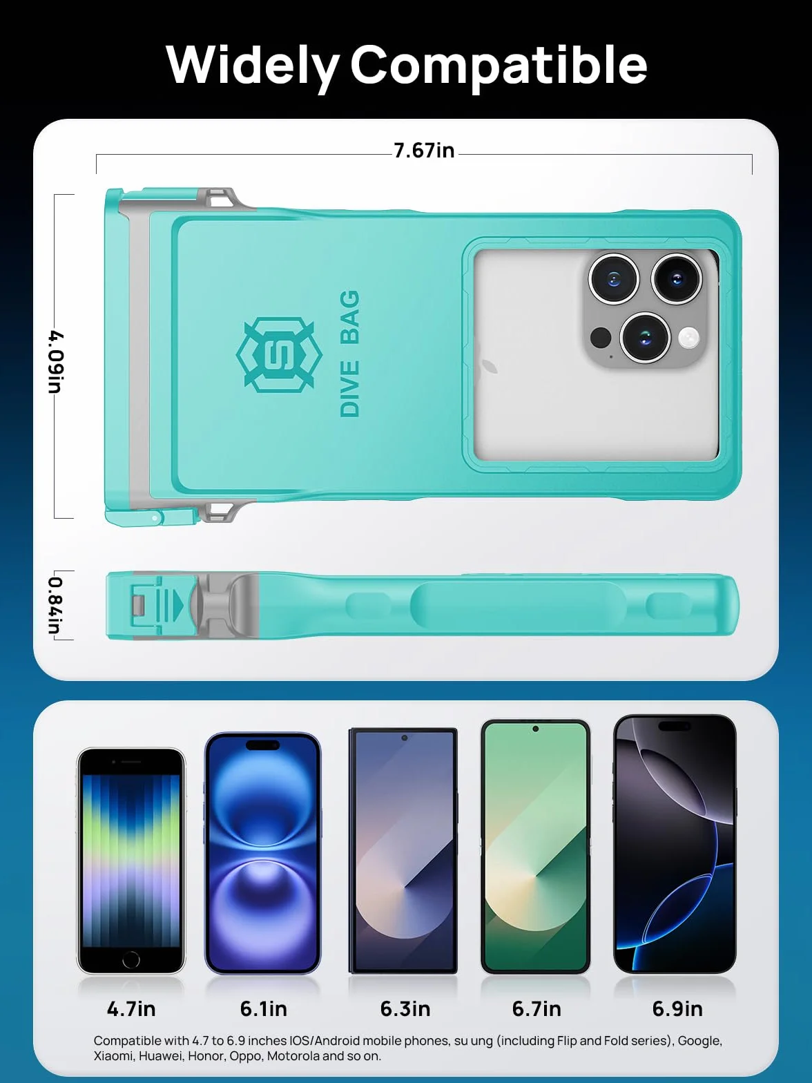 Lanhiem Wodoodporny telefon komórkowy IP68 torba na telefon podwodny 15M do iPhone Samsung Huawei Xiaomi nurkowanie