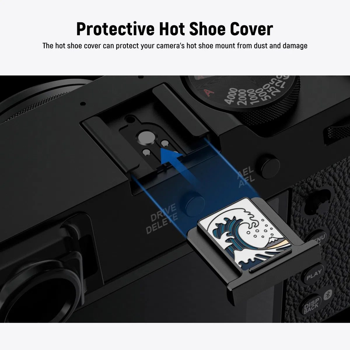NEEWER X100V X100VI Hot Shoe osłona i zaślepki spustowe, osłona Cold Shoe z wyzwalaczem, akcesoria fotograficzne kompatybilne z Fujifilm X100V X100VI, czarny, CA115