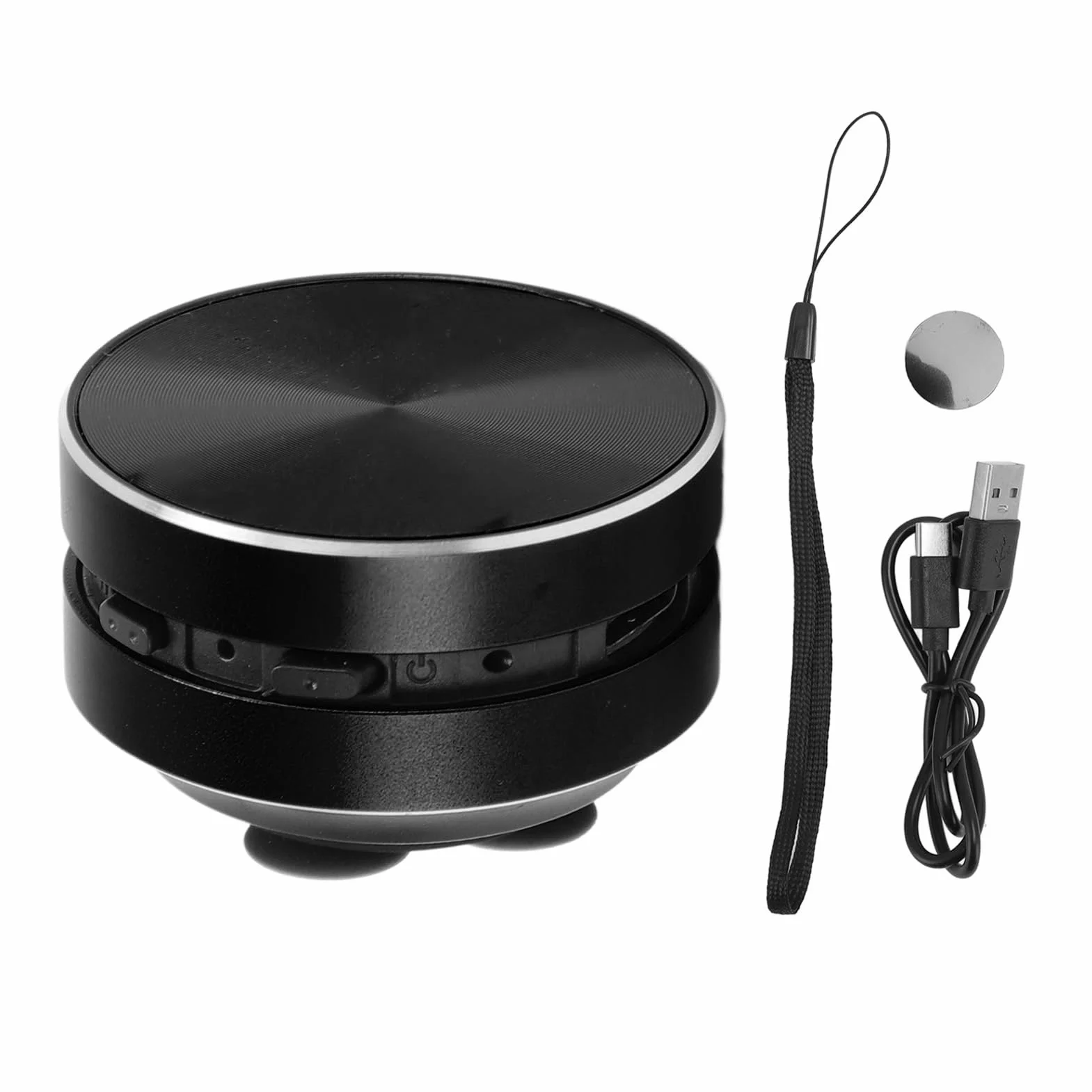 Diyeeni Głośnik z przewodnictwem kostnym, przenośny głośnik bezprzewodowy z radiem FM, mini głośnik stereo z przyssawką, wbudowany mikrofon, do łazienki, na plażę