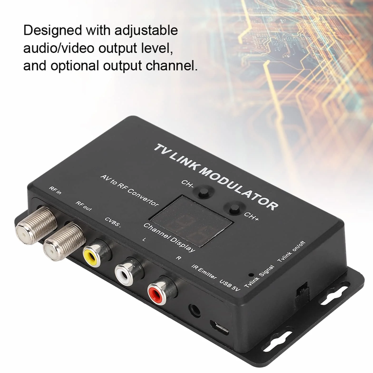 Modulator RF TM70 UHF do TV rf modulator for tv Konwerter AV na RF z Przed?u?aczem IR i Wy?wietlaczem Kana?u, ?atwa Instalacja i Konfiguracja modulatore Moduladores de RF