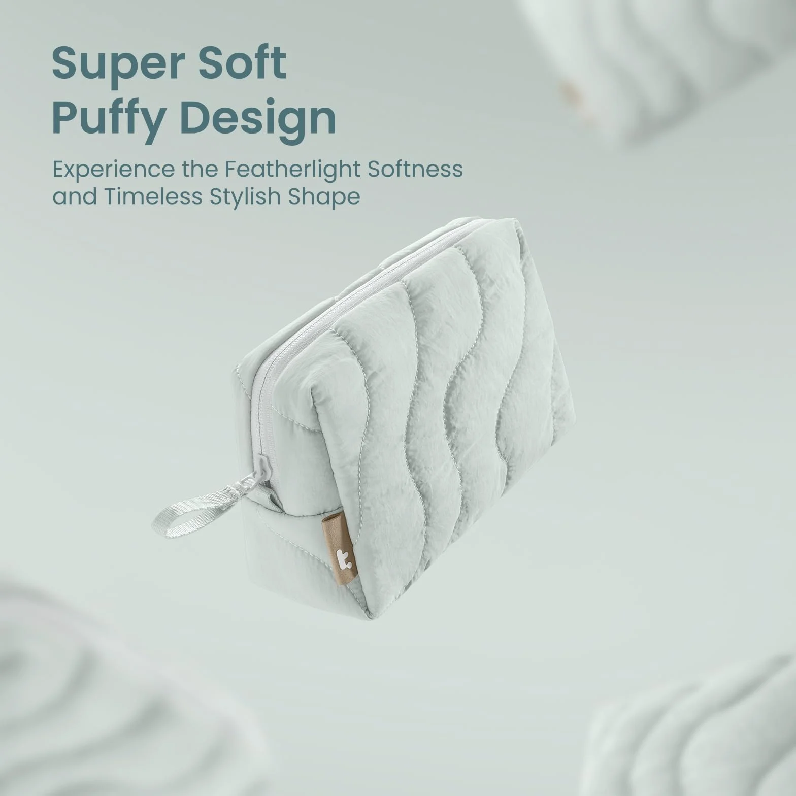 Pufiasta Tech Pouch Elektroniczny Organizator Podróżny na Akcesoria, Sznurki, Ładowarki i Airpods