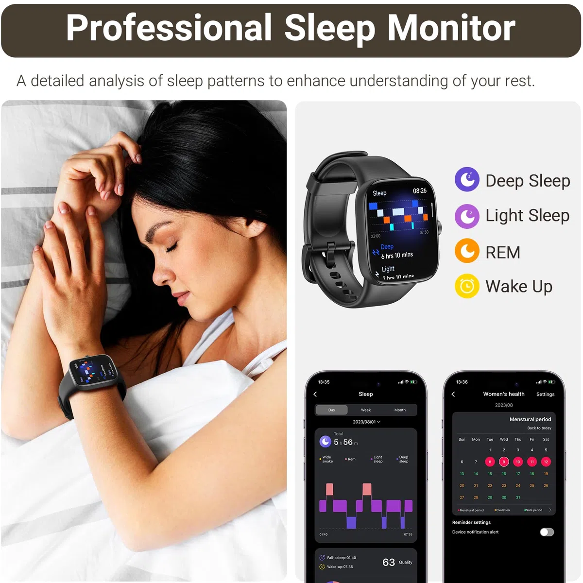 TOZO S7 Smartwatch Bluetooth Call 1,85-calowy ekran dotykowy AMOLED Ultra HD, dynamiczne wybieranie wiadomości, ponad 100 trybów sportowych, wykrywanie zdrowia ludzkiego z długą baterią