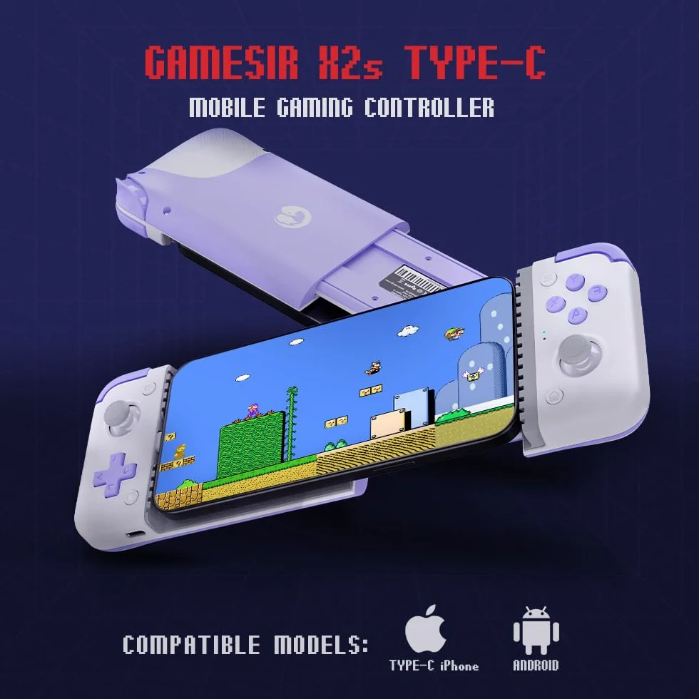 GameSir X2s Type-C przenośny kontroler gamingowy, generacja 2, uniwersalne dopasowanie, joysticki i wyzwalacze z efektem Halla, tryb wyzwalania włosów i turbo, gry Xbox, PC, Call of Duty & Diablo