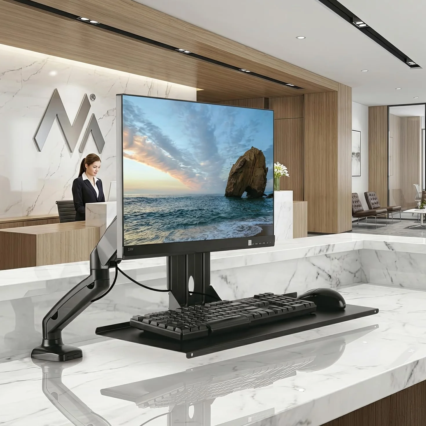 Maclean MC-756 uchwyt na klawiaturę i mysz VESA 75x75 100x100