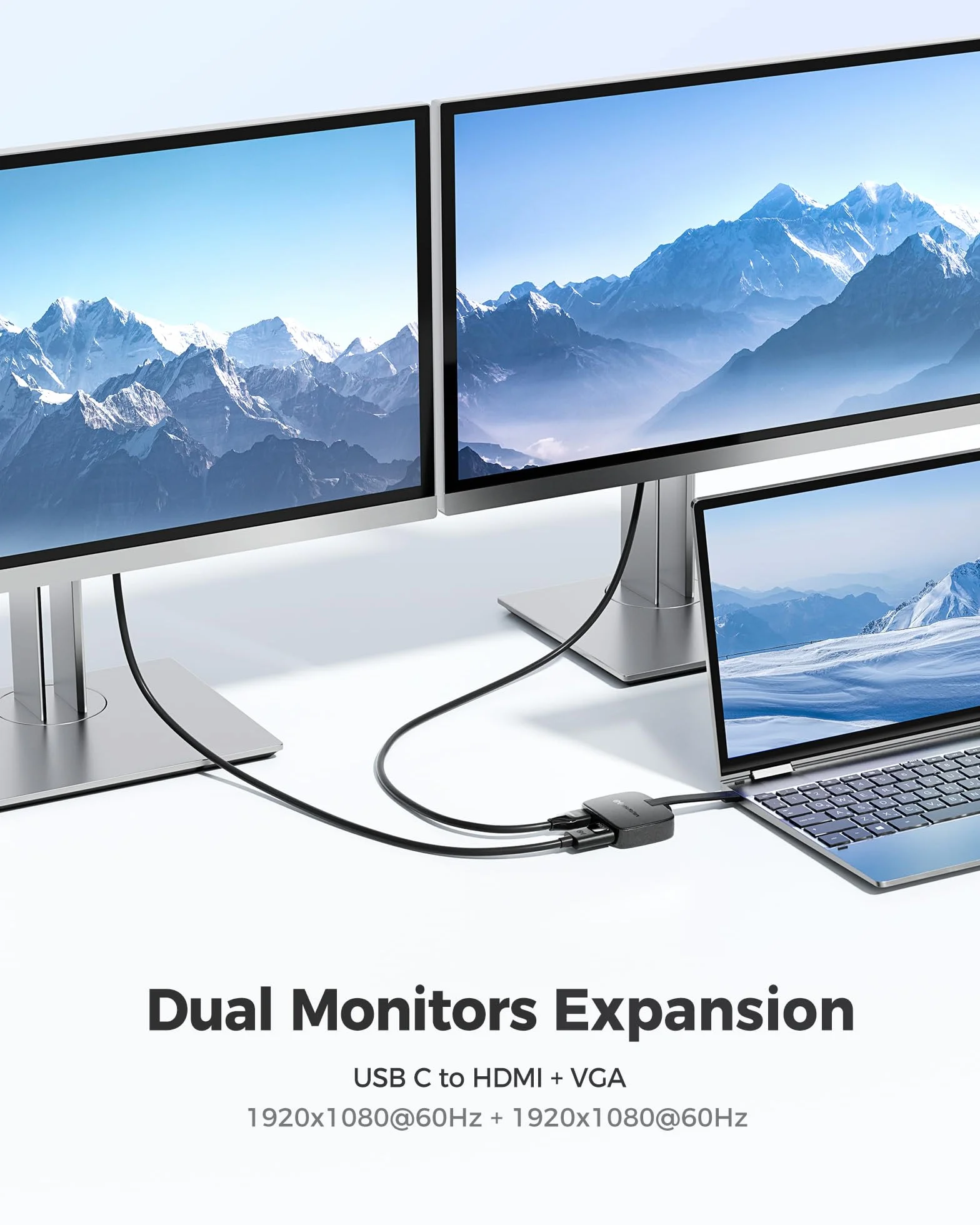Cable Matters Adapter USB C na HDMI VGA 4K 60 Hz składany Thunderbolt dla XPS Surface Pro
