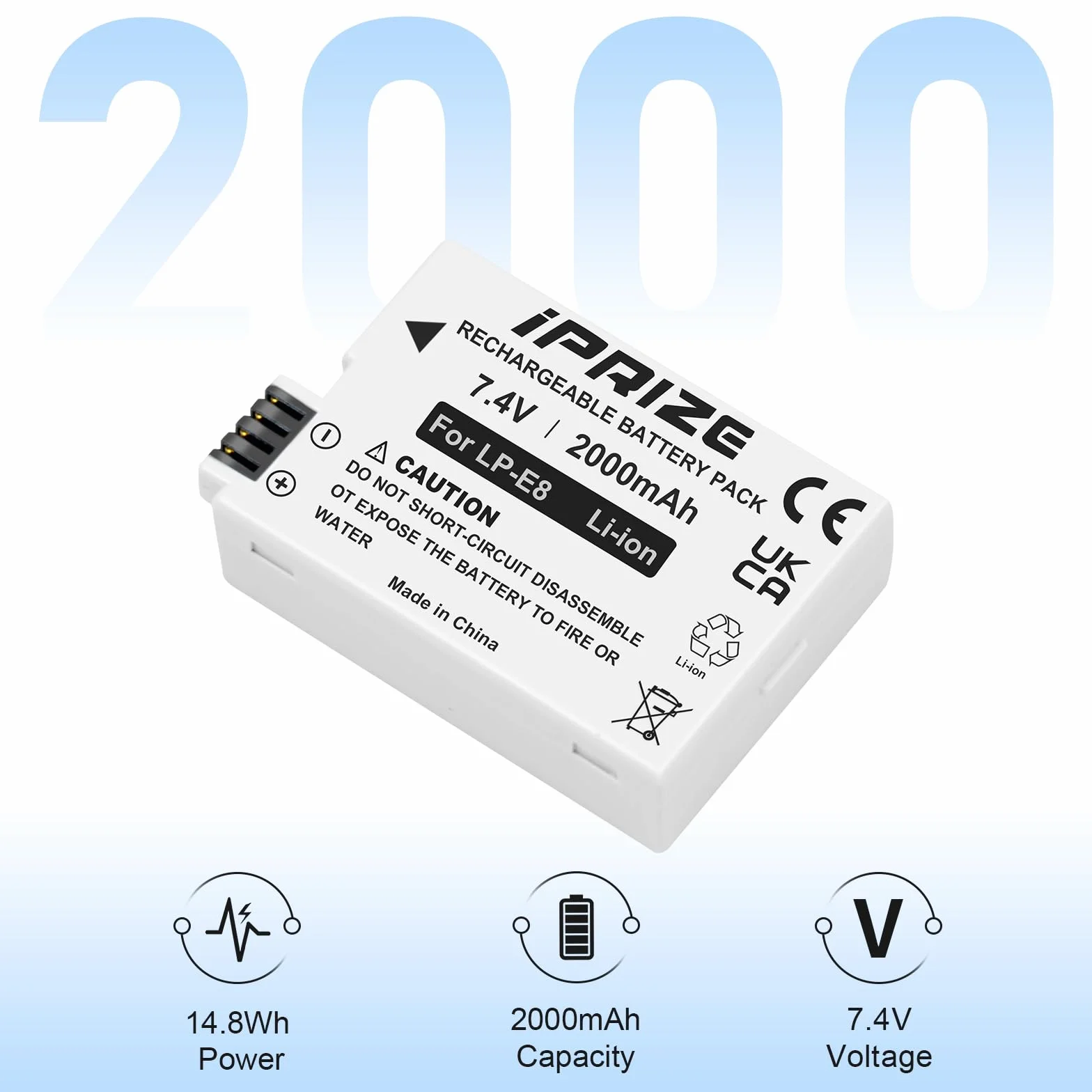 Ładowarka LP-E8 2000 mAh do Canon EOS 600D 550D 650D 700D Rebel T2i T3i T4i T5i Kiss X4 X5 X6