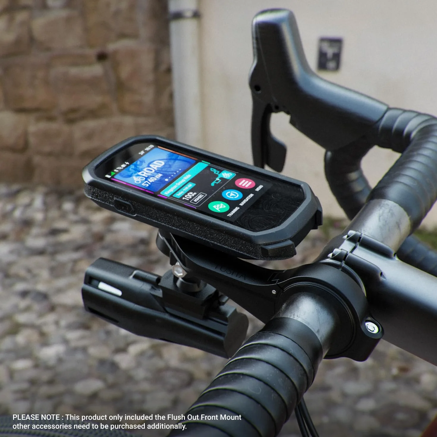 TUSITA Przedni Zlicowane Uchwyt Kompatybilny z Garmin Edge GPS Komputer Rowerowym, Ćwierć Obrotu do Kołnierzem Ciernym Adapter do Mocowania