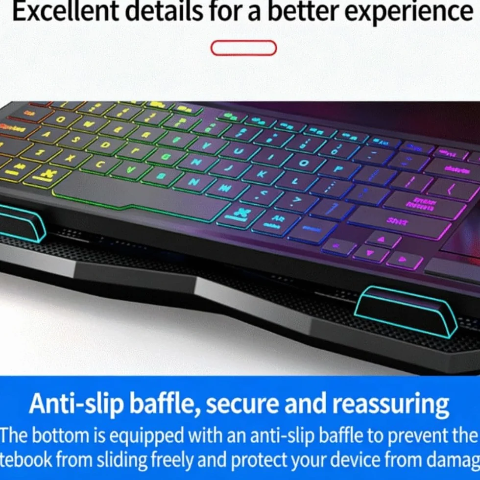Chłodnica do Laptopa Podkładka Chłodząca Do Laptopa Podstawka Gier Podstawa Stojaka Z Wentylatorem Stojak na laptopa,Wentylowany(Single fan)