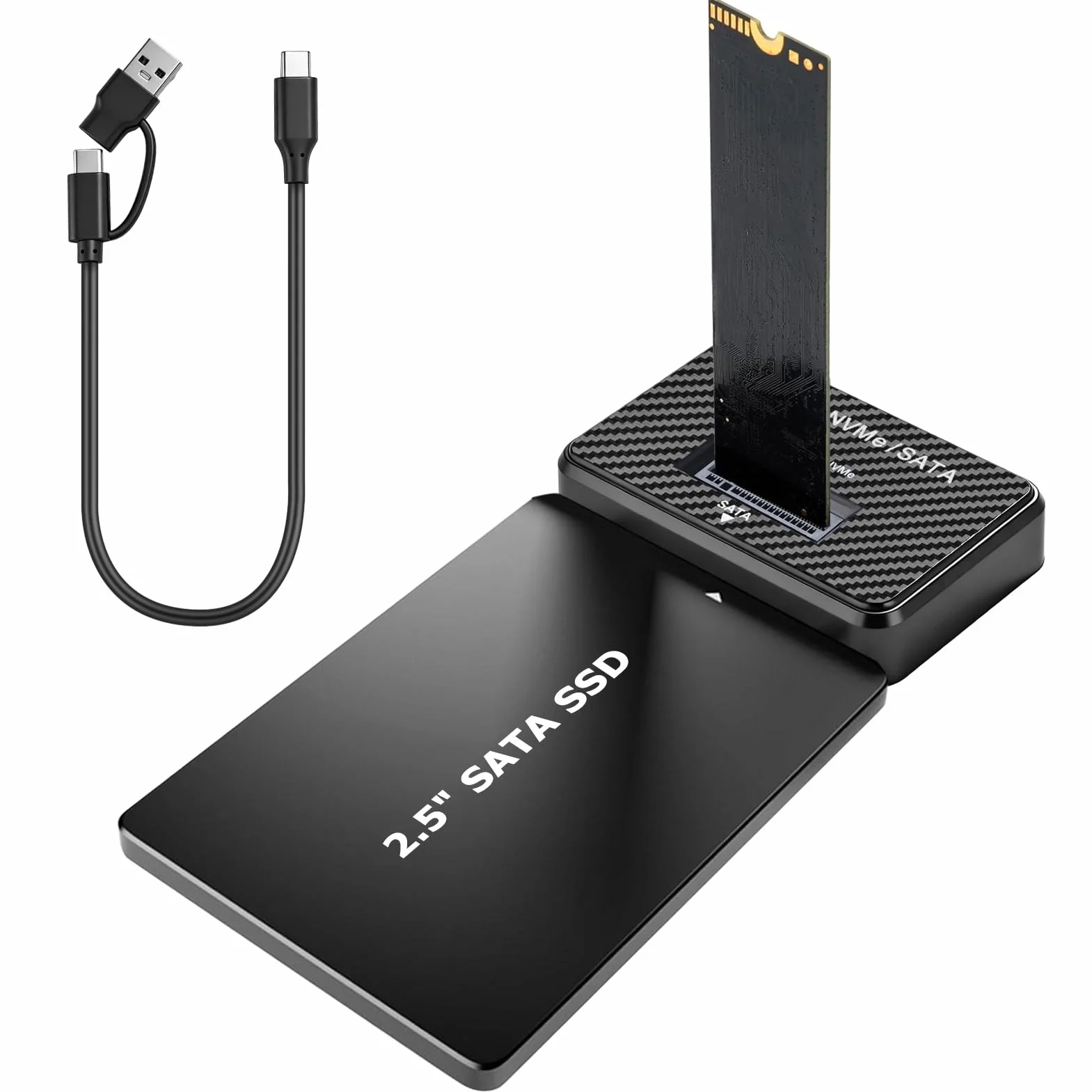 Stacja dokująca M.2 NVMe SATA USB 3.2 Gen2 10 Gbps do 2,5" HDD/SSD 2230 2242 2260
